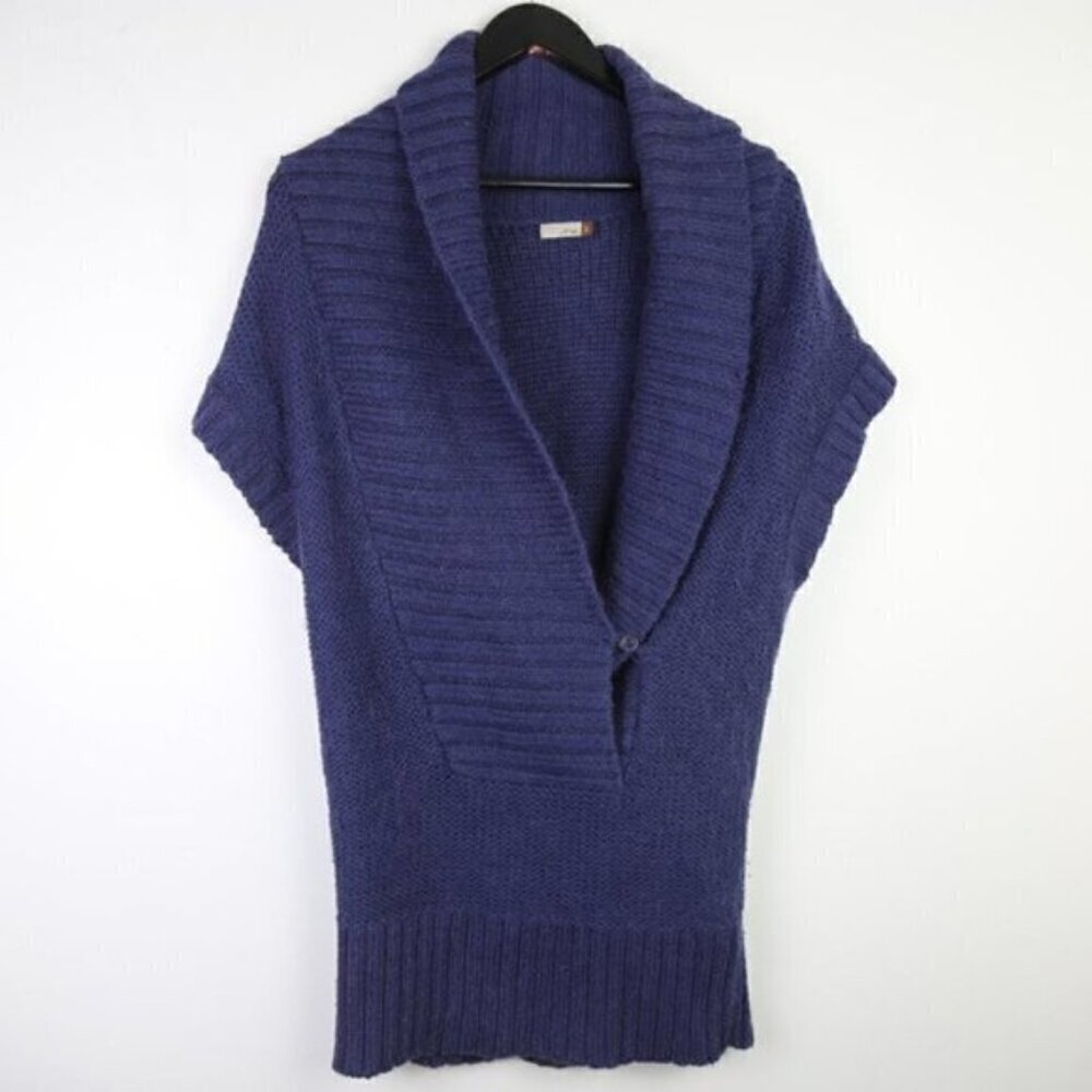Aritzia Wilfred Wool Acrylic Alpaca Blend Short Sleeve Chunky Knit Sweater Sz XS